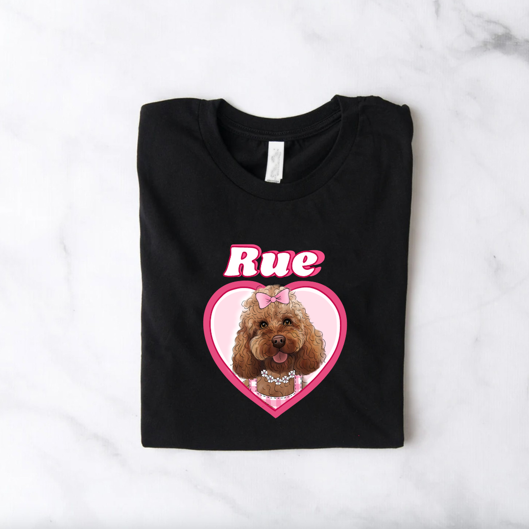 Custom Barbie Edition Dog Illustration T Shirt