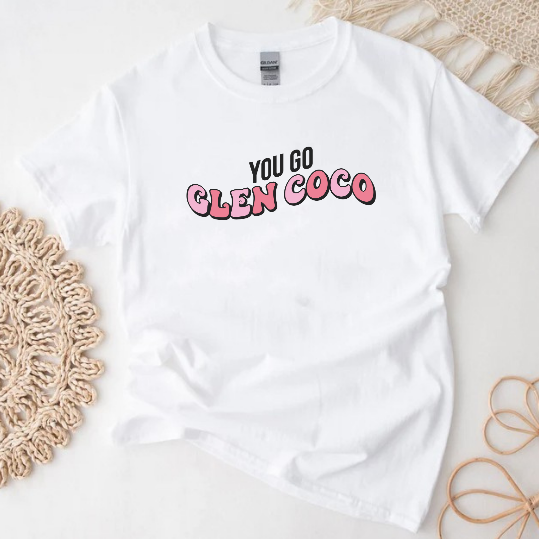 White Slogan T Shirt | You Go Glen Coco